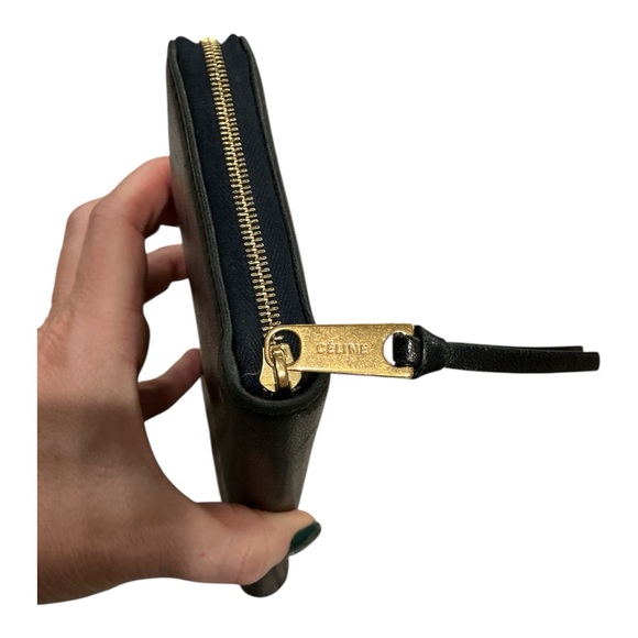 Celine Dark Navy Zip Around Wallet - Picture 3 of 9